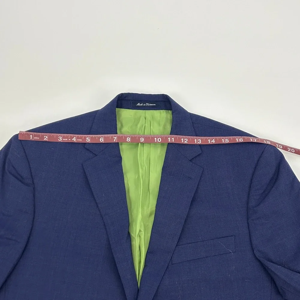 Charles Tyrwhitt Blazer Mens 42R Navy Blue Super 100s Wool Slim Fit Jacket